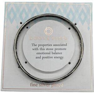 balance beads fine silver plat bracelet costume religious serenity courage READ